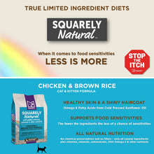 Squarely Natural limited ingredient cat food features and benefits.