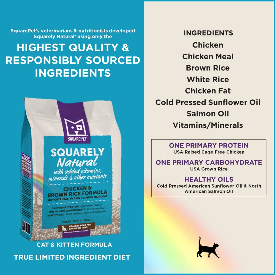 Squarely Natural limited ingredient cat food ingredients list.
