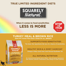 Squarely Natural limited ingredient dog food features and benefits.